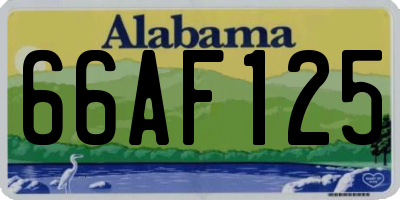 AL license plate 66AF125