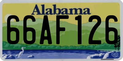 AL license plate 66AF126