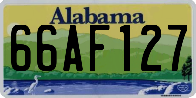 AL license plate 66AF127