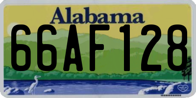 AL license plate 66AF128