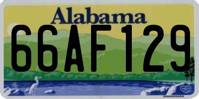 AL license plate 66AF129