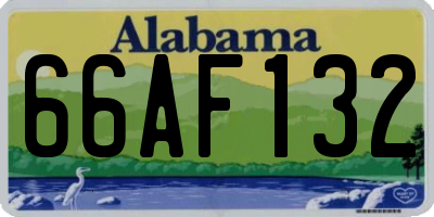 AL license plate 66AF132