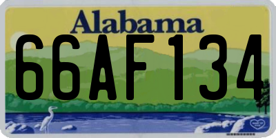 AL license plate 66AF134