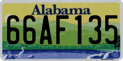AL license plate 66AF135