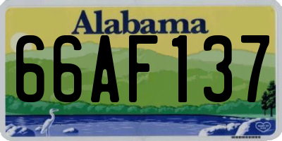 AL license plate 66AF137