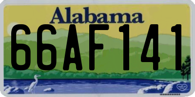 AL license plate 66AF141