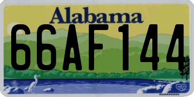 AL license plate 66AF144