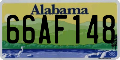 AL license plate 66AF148