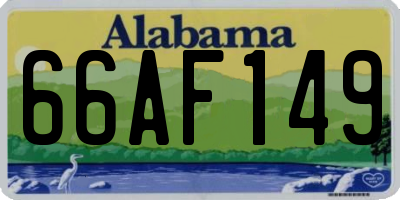 AL license plate 66AF149