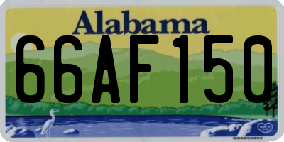 AL license plate 66AF150