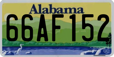 AL license plate 66AF152