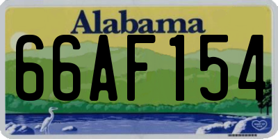 AL license plate 66AF154