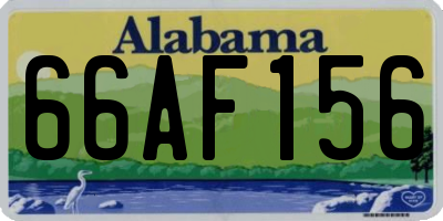 AL license plate 66AF156