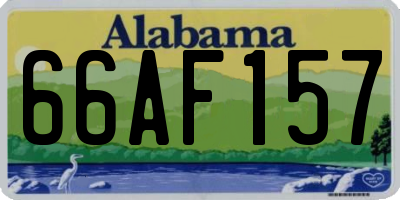 AL license plate 66AF157