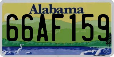 AL license plate 66AF159