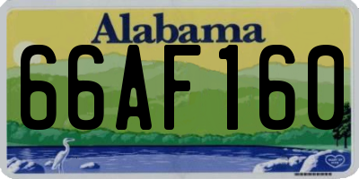 AL license plate 66AF160