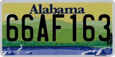 AL license plate 66AF163