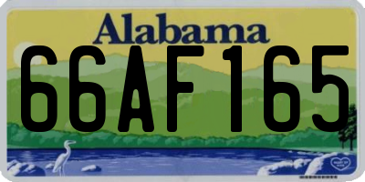 AL license plate 66AF165