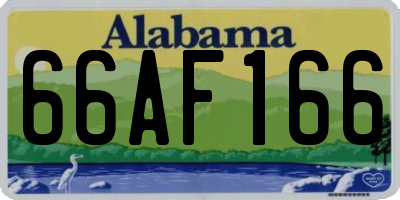 AL license plate 66AF166
