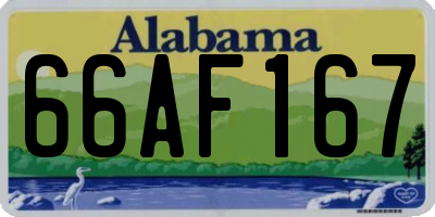 AL license plate 66AF167