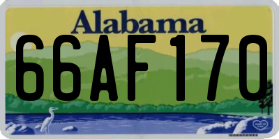 AL license plate 66AF170