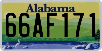 AL license plate 66AF171