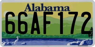 AL license plate 66AF172