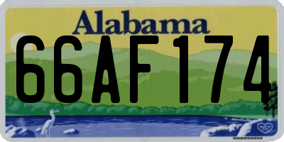 AL license plate 66AF174
