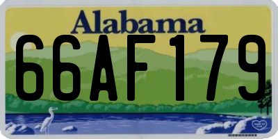 AL license plate 66AF179