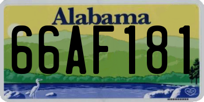 AL license plate 66AF181
