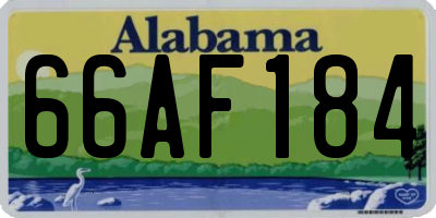 AL license plate 66AF184