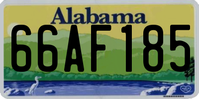 AL license plate 66AF185