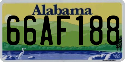 AL license plate 66AF188