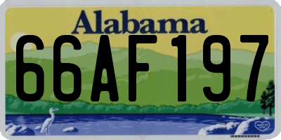 AL license plate 66AF197