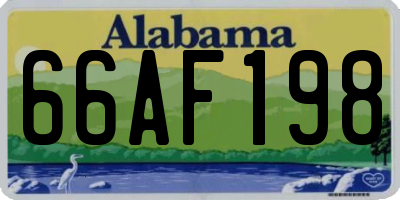 AL license plate 66AF198