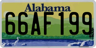AL license plate 66AF199