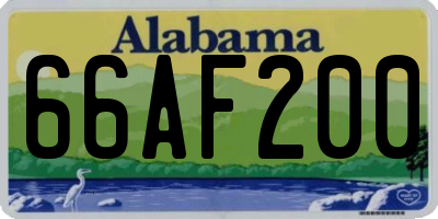 AL license plate 66AF200