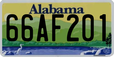 AL license plate 66AF201