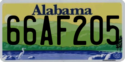 AL license plate 66AF205