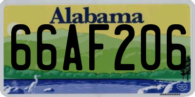 AL license plate 66AF206