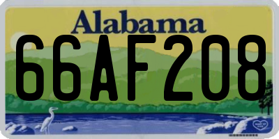 AL license plate 66AF208