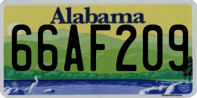AL license plate 66AF209