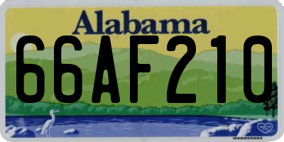 AL license plate 66AF210
