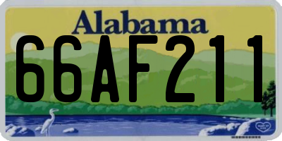 AL license plate 66AF211