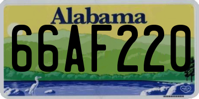 AL license plate 66AF220