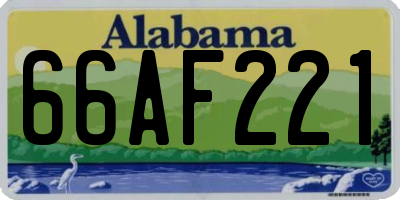 AL license plate 66AF221
