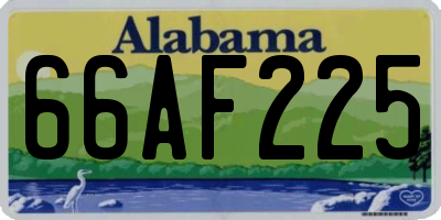AL license plate 66AF225