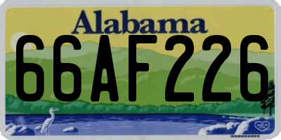 AL license plate 66AF226