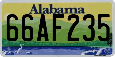 AL license plate 66AF235