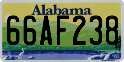AL license plate 66AF238